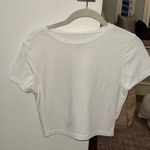 wild fable white cropped tee